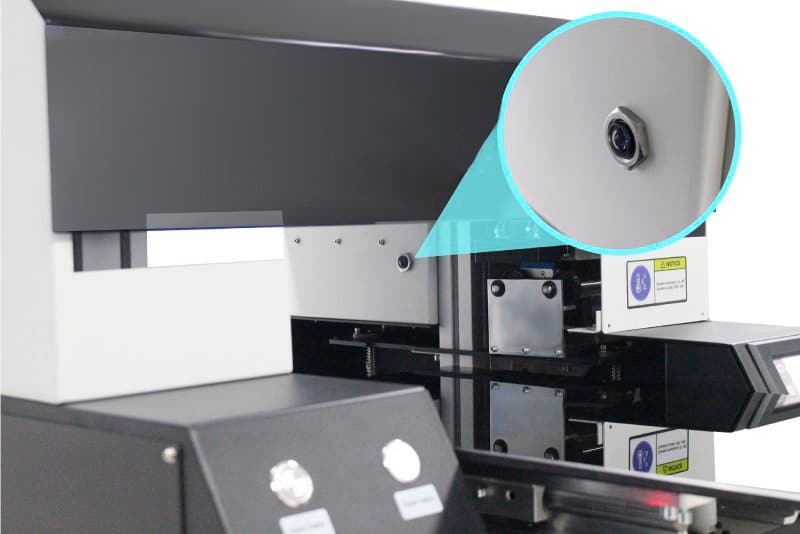 Sensor de objetos. Detecta de forma automática la altura del material u objeto a imprimir.